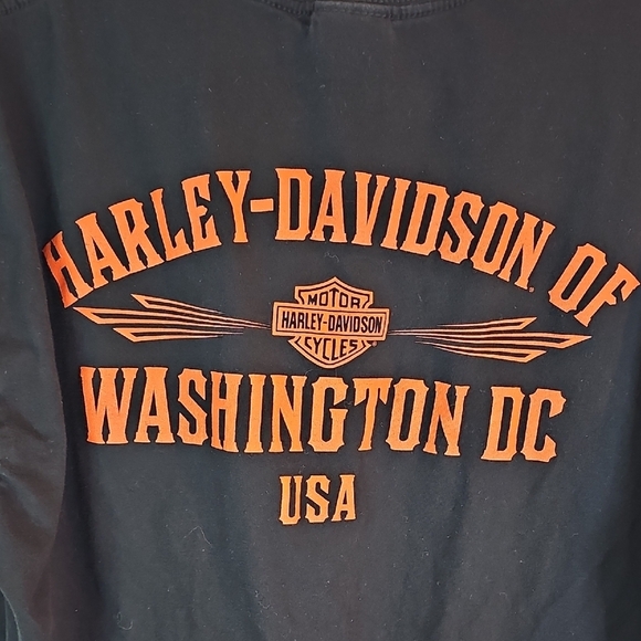 Harley-Davidson Black Tee with Fiery Emblem - Picture 6 of 7